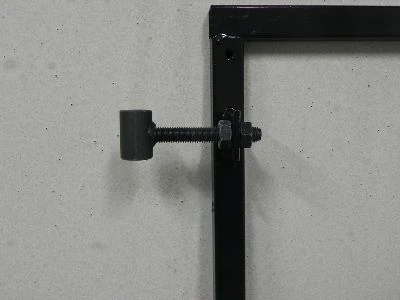 Stalen Poortframe Verstelbaar Vuurverzinkt 130 x 155 cm Zwart - Afbeelding 1